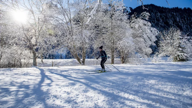 Abondance : le lac des Plagnes. Haute-Savoie, 20 janvier 2020.