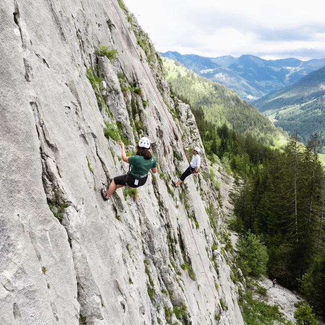 Climbing at Mont Chauffé