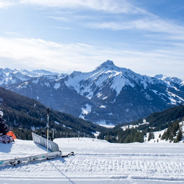Chapelle d'Abondance : Le domaine skiable de La Braitaz. Haute-Savoie, 21 janvier 2020.